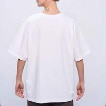 Tops vintage de algodón puro de estilo europeo y americano, diseño de nicho para uso diario, mangas cortas estilo americano con estampado de letras de alta calidad para el verano. - Negro - Ver 4