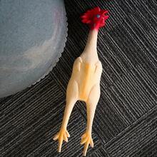Large Dog Chicken-Shaped Latex Squeaky Toy - Durable Chew Toy For Giant Pets, Interactive Pet Teething Toy - Random - View 3