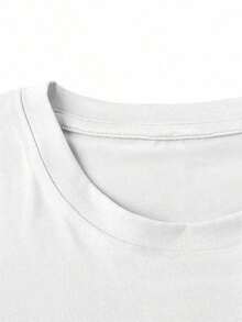 1 Piece Bloom Like Flowers: Women's Casual T-Shirt With Vibrant Geometric Print, Crew Neck, And Short Sleeves. A Must-Have For Spring/Summer, Perfect As A Gift For Loved Ones, Comfortable For Everyday Wear, And Stylishly Youthful. Short-Sleeve Letter Print T-Shirt, Casual, For Everyday Outdoor Wear, 180g, 100% Cotton. - 白色 - 查看 3