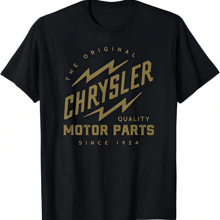Camiseta de piezas de motor de calidad original de Chrysler - Negro - Ver 1
