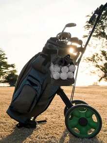 1pc Outdoor Golf Ball Storage Bag, Drawstring Net Bag, Tennis/Golf Ball Pouch - Multicolor - View 2
