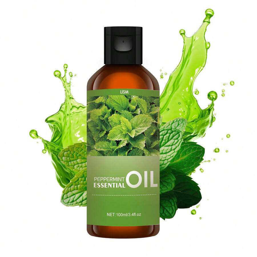 LISM 100ml/30ml Botella de Aceite Esencial de Menta Piperita Premium, 100% Puro y Natural, Apto para Difusor, Humidificador, Estilo Natural | Aceite Nutritivo, Regalo Navideño - aceite esencial de menta - Ver 1