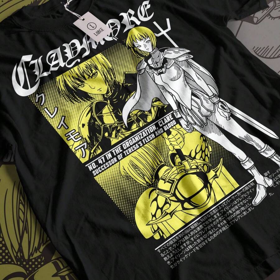 CLAYMORE 'CLARE' uniS1ex tshirt.JPG - Negro - Ver 1