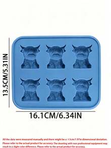 Khay làm đá 3D hình bò cao nguyên – Khuôn silicon 6 lớp, dễ lấy đá ra – Dùng cho đồ uống mùa hè, cà phê, làm bánh, thạch và sô cô la – Vật dụng không thể thiếu cho tiệc nướng BBQ và tiệc ngoài trời. - Nhiều màu - Xem 9