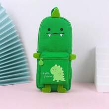 Little Dinosaur Backpack Shaped Pencil Case, Japanese INS Style Highly Attractive Cute Cartoon Design, Large Capacity Multi-Layer Storage Durable Lightweight Portable, Suitable For Primary And Middle School Students Campus Learning Stationery Organization, Back To School Gift Creative Multi-Functional Pencil Pouch - Cartoon - View 14
