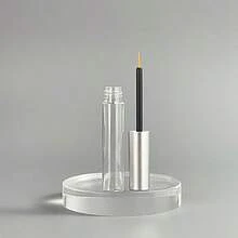 1/5/10个装玫瑰金可填充化妆品容器，5毫升透明眼线/睫毛膏空瓶，带漏斗 - 銀色 - 查看 5