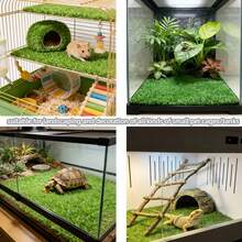 5pcs 1pc Reusable, Washable Small Pet Grass Mat, Suitable For Hamsters, Guinea Pigs, Can Be Used To Decorate Hamster Cages, Suitable For Hamsters, Mice And Other Small Pets' Living Environments - Reusable Grass Mat. - View 9