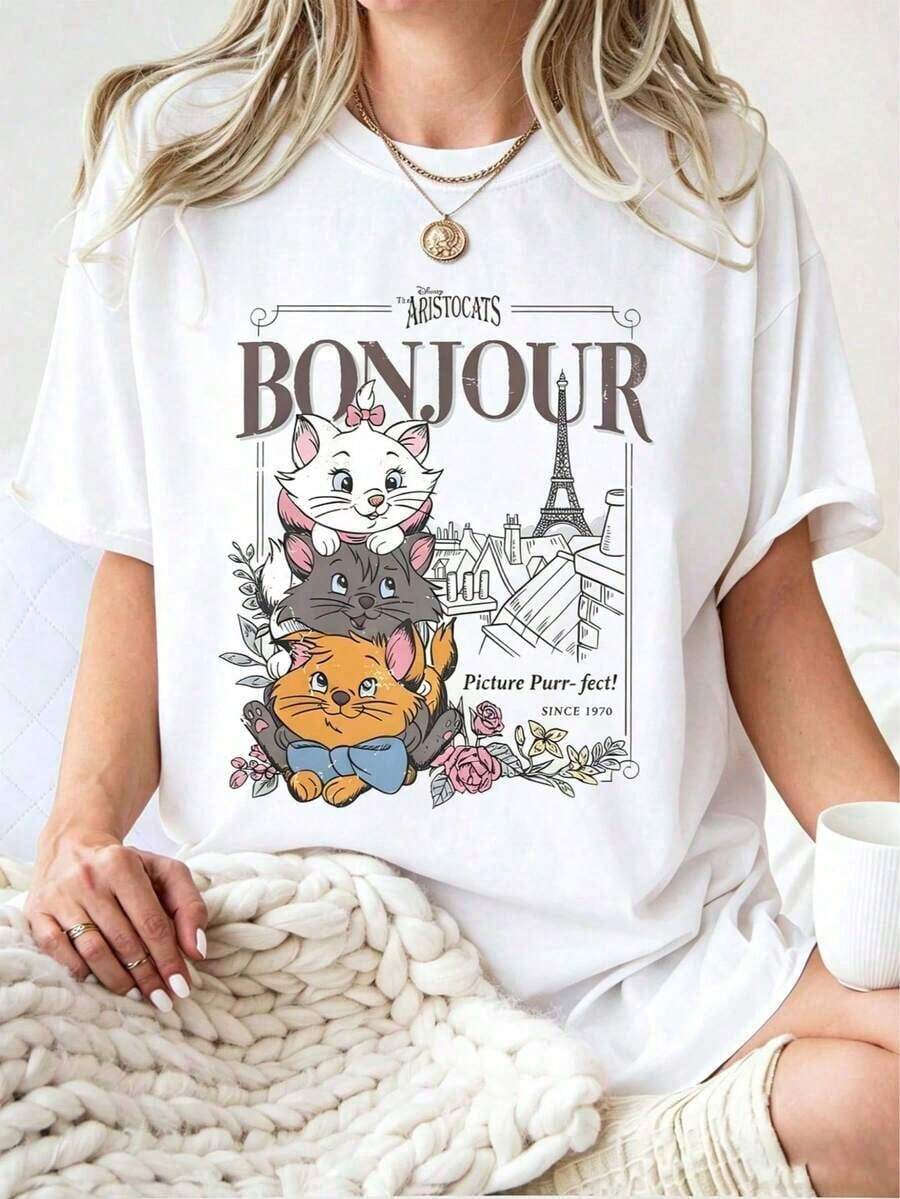 The Aristocats Loose Oversize T-Shirt, Cat Lover Shirt, Marie Aristocats Shirt, Disneyland Shirt, Disney Matching Tee Shirt,Disney World Shirt -- Disneys Disneyland Paris The Magic Kingdom Disneyesque The House Of Mouse Mickey Mouse Empire Modest Summer Outfits Take That T Shirt Summer Coord Tops For Women Summer Summer Clothes Women Summer Clothes Summer Tops Summer Tops Women Summer Co Ord Summer Top Summer Outfits White Top Black Top Holiday Outfits For Women Tops For Women Summer Holiday Gifts Valentine's Day Gifts Earth Day Gifts Oktoberfest Gifts Summer Bank Holiday Gifts - White - View 1