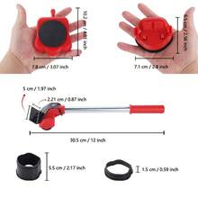 14pcs New Moving Tool Set, Including 4 Sliders And 1 Wheel, Designed For And Convenient Moving Of Furniture Such As Sofa, Couch, Refrigerator - Red - View 8