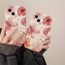Pink Orchid Design Phone Case, Compatible With 16 Pro/15/14/13/12/11 - White - View 5