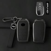Zinc Alloy Leather Key Fob Cover Case For RAV4 Camry Corolla Avalon C-HR Prius GT86 Highlander 2018-2022 - Bracelet - View 7