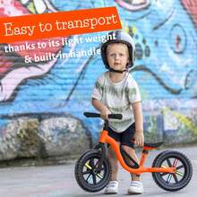 Chillafish Charlie - Entrenador de Bicicleta de Equilibrio Ligero de 12 Pulgadas para niños de 2 a 5 años, con asa de Transporte, reposapiés Integrado, Asiento Ajustable, manubrio y neumáticos sin - Beige - Ver 3