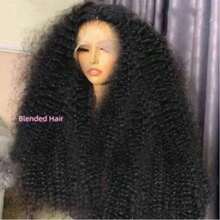 13x6 5*5 13*4 Deep Wave High Definition Lace Wig, Pre-Cut Lace Front Wig, Human Hair Blend, Pre-Plucked Transparent Lace Front Wig, Human Hair Blend, For Women, With Baby Hair, Brazilian Virgin Hair, Soft & Natural, Daily Wear Wig - Natural & Black - View 2