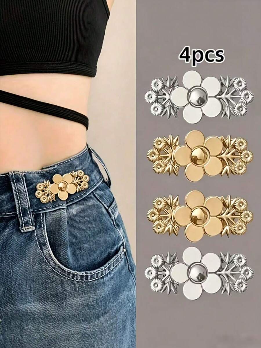 4 chiếc đai nịt eo định hình dáng người, có nút cài, không gây xước, không cần may.