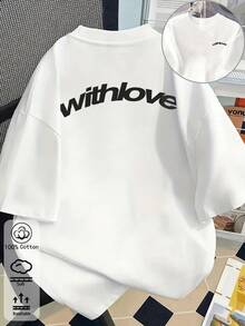 2026 Oversized Tops For Spring/Summer, 100% Cotton, Short-Sleeve T-Shirts For Women, Cheerful And Fresh Floral And Bee Patterns, Solid Color Crew Neck, Soft And Comfortable, Casu - White 3 - View 2
