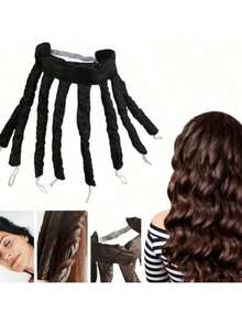 1pc 8-Prong No-Heat Curling Wand, Heatless Curling Wand, Soft Wave Hair Band, Suitable For Hair Salons, Beauty Salons, Travels, Parties, Gatherings, Vacations, Women Hair Accessories, Curling Iron, Hair Stylist Accessories, Perfect Gift For Friends And Family - Multicolor - View 6
