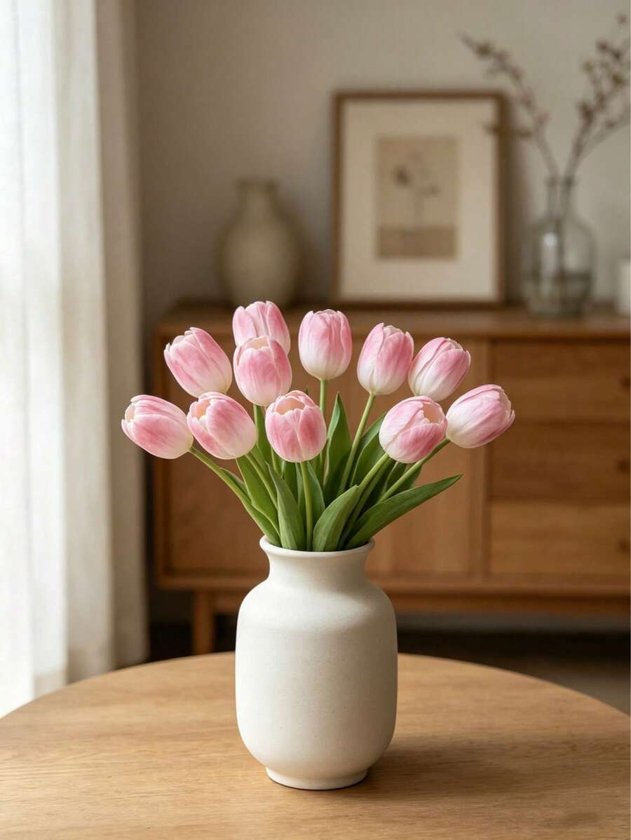 3 cành hoa tulip nhân tạo chất lượng cao, thích hợp cho khách sạn, văn phòng, nhà ở, bó hoa cưới, bàn ăn, trang trí lễ Phục sinh. Do sự khác biệt về ánh sáng và thiết bị chụp ảnh, màu sắc sản phẩm có thể có một số sai lệch. Vui lòng tham khảo sản phẩm thực tế nhận được. - nhiều màu - Xem 1