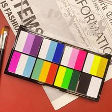 36 Colors Water-Based Body Paint, Washable Easy To Apply Fast Drying Removable, Large & Small Sizes Available, Face & Body Painting Palette With Brushes Sponges Full Set Tools, Suitable For Halloween, Cosplay, Stage Makeup, Birthday Party, Carnival, School Events, Special Effects Makeup - Sets - View 2