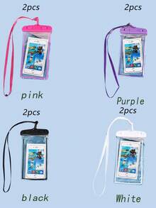 10/8/6/5/4/3/2/1 pièce Pochette de téléphone universelle imperméable, sac étanche pour téléphone avec écran tactile scellé pour la plongée, compatible avec les modèles 15/14/13 Pro Max Plus et supérieurs, convient pour la natation, la plongée, le rafting et autres sports nautiques, essentiel pour la natation intérieure en automne/hiver, accessoire de voyage indispensable, sac de sport indispensable pour les vacances, convient pour les sports, la fitness, l'exercice, les voyages, les vacances, unisexe - Multicolore - Voir 77