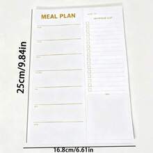 1pc Large Meal Planner Pad - Weekly Planner With Tear-Off Shopping List And Fridge Magnet - Family Dinner Menu And Meal Prep Organizer, Suitable For Home, Kitchen, Parents And Health-Conscious - A - View 3