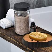 1/2pcs Soap Dish, Bathroom Soap Holder Tray To Keep Soap Dry, Soap Draining Rack - Striped Soap Rack - View 2