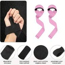 Correas de muñeca para levantamiento de pesas, correas antideslizantes de silicona para peso muerto con almohadillas de muñeca acolchadas de neopreno para levantamiento de pesas, culturismo y entrenamiento de fuerza - Multicolor - Ver 13
