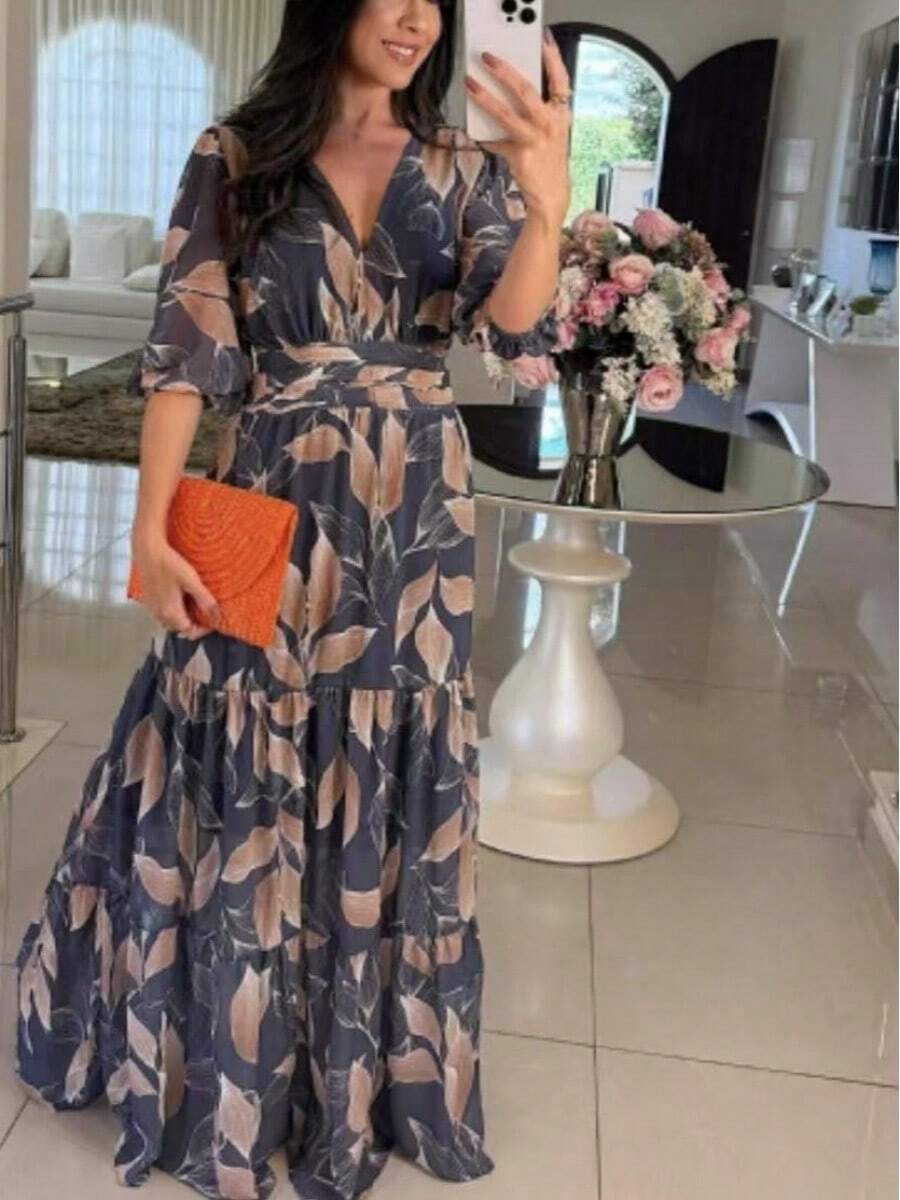 Women Maxi Dresses - Navy Blue - View 1