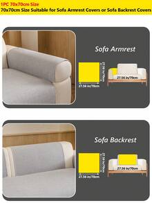 1pc Solid Color Minimalist Chenille Sofa Cushion, Anti-Slip Wear-Resistant, Pet Stain-Resistant, Suitable For 1-4 Seater Sofa Protection, All-Season Use, Suitable For Living Room Bedroom Study Decoration, Machine Washable - Multiple Styles - View 32