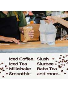 40/20 Pack 16oz Clear Plastic Cups - Durable PET Drinkware For Ice Coffee, Smoothies, Slurpees, Milkshakes | Disposable Leak-Proof Tumblers With Strawless Sip Lids For Parties, Camping, Picnics, Holidays & Outdoor Events, Picnic Essentials, Transparent Drinkware, Lightweight Drinkware, Best For Christmas Home And Living New In Dinnerware Outdoor Supplies - 10 chiếc nắp cốc bằng ruy băng trong suốt - Xem 5