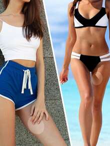 5-50pcs Invisible Thigh Anti-Chafing Patches, Thigh Anti-Chafing Stickers, Transparent Invisible Anti-Chafing Thigh Patches, Invisible Anti-Chafing Thigh Patches, Waterproof Patches, Invisible Thigh Patches, Waterproof, Comfortable Daily Wear, Waterproof Beauty Enhancement Patches, And Comfortable, Suitable For Daily Wear And Special Occasions Summer Cooling, Beach, Travel - Multicolor - View 6