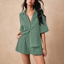 Women Blouses & Shirts - 淺黃色 - 查看 3