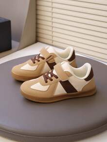 New Colorblock Retro Outdoor Sports Casual Sneakers For Boys And Girls - Apricot - View 4