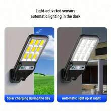 2pcs Strong Solar Lights, Outdoor LED Wall Lights, 3 Modes Motion Sensor Street Lights, Rechargeable Yard Path Security Lighting - 2件 - 查看 4