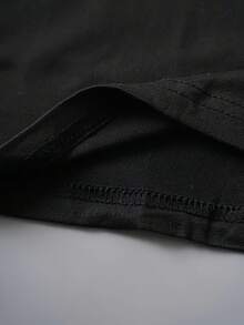 Playera De Cuello Redondo Con Estampado De Árbol De Coco, Playera De Manga Corta Casual Para Primavera Y Verano, Ropa De Mujer - Negro - Ver 4