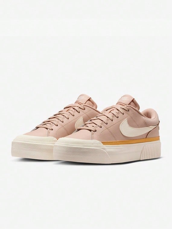 Nike 女款 COURT LEGACY 舒适百搭休闲运动鞋 DM7590-202 - 杏色 - 查看 1