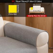 1pc Solid Color Minimalist Chenille Sofa Cushion, Anti-Slip Wear-Resistant, Pet Stain-Resistant, Suitable For 1-4 Seater Sofa Protection, All-Season Use, Suitable For Living Room Bedroom Study Decoration, Machine Washable - Multiple Styles - View 14