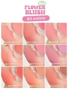 4U2 Shimmering Blush Powder, Smooth Texture, Lightweight And Skin-Friendly, Fine And Particle-Free, Waterproof And Sweat-Resistant, Long-Lasting, Natural Radiant Effect, Suitable For Outings, Parties, Dates, Celebrations, Concerts, Balls, Valentine's Day, Mother's Day, Best Gift. - 05 Tulip - View 6