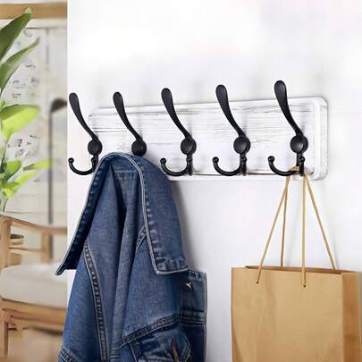 Nuevos ganchos para abrigos y sombreros, ganchos decorativos, percheros de pared para puertas de entrada. Disponibles en diseños de 5, 6 y 10 ganchos. Ahorran espacio, ideales para colgar y organizar sombreros, bolsos, bufandas, toallas y otros artículos. Incluyen dos accesorios de instalación: adhesivo sin clavos y tornillos de expansión. Aptos tanto para inquilinos como para propietarios, perfectos para dormitorios, recibidores, salas de estar, oficinas y más. También son un regalo ideal para inauguraciones de casas, fiestas, el Día de la Madre o el Día del Padre.