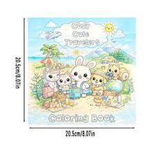 Cozy Cute Travelers Coloring Book – 22 Pages – Cozy Cute Animals - Single Piece - View 2