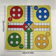 LUDO 棋盤遊戲，附數字棋子與骰子，經典策略桌上遊戲，適合家庭遊戲之夜、派對與旅行，多功能棋盤可兼作遊戲盤與滑鼠墊，2-4 人對戰競賽遊戲 - 查看 2