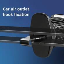 Giá đỡ điện thoại gắn khe gió ô tô đa năng, giá đỡ xoay có khóa được nâng cấp, giá đỡ ổn định chống rung, giá đỡ chịu lực có thể điều chỉnh 360° cho điện thoại từ 4.7-7 inch, phụ kiện cần thiết cho định vị ô tô và những chuyến đi đường dài. - màu đen - Xem 9