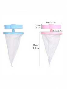 2/1pcs Flower Washing Machine Filter Bag, Floating Hair And Lint Collector, Reusable Pet Hair Remover, Universal Washing Machine Cleaning Tool, Portable Lint Collection Mesh Bag, Home Laundry Accessory, Efficiently Removes Lint And Impurities. - Multicolor - View 11