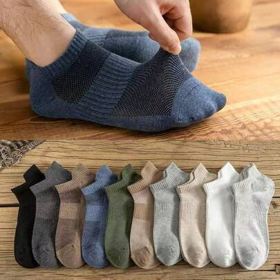 10/20/40 Pairs Colorful Breathable Pom-Pom Socks, Comfortable Contrast Color Low-Cut Ankle Socks Suitable For Spring/Summer, Lightweight Breathable Sports Socks