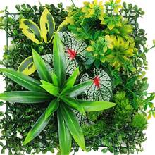 1件人造绿色植物墙，桉树绿仿真草坪垫草坪装饰背景墙 - 彩色 - 查看 27