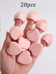 30/10pcs Mini Reusable Makeup Sponges, Makeup Powder Puffs, Face Makeup Tools Set, Round Shaped Setting Powder Puff, Makeup Accessories, Dry & Wet Use Blush Puff, BB Cream Puff, Suitable For Foundation, Powder, Lotion, Etc. - Pink - View 11