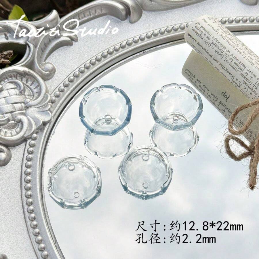 Dreamy Transparent Jellyfish Wind Chime Pendant Loose Beads Beads As Accessories Keychain Bag Hanging Pendant Jewelry - 半透明藍色風鈴 - 查看 1