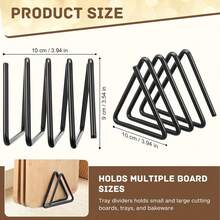 Triangle Cutting Board Rack Black Metal Cutting Board Holder Pot Lid Storage Rack Suitable For Cabinet Countertop - View 7