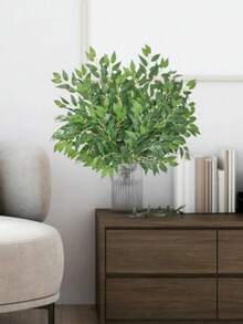 1 pieza/6 piezas 65cm Hojas de eucalipto artificiales, Ramas de eucalipto falsas, Adecuadas para DIY en pared, arreglo de escena, florero de sala de estar, dormitorio, decoración de boda y fiesta, decoración de mesa. Aplicable para decoración de otoño e invierno, hogar, cocina, boda, centro de mesa de comedor, oficina, jardín, decoración de Acción de Gracias al aire libre - Verde - Ver 6