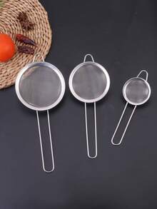 Brodark Set Sendok Berlubang Stainless Steel - Ukuran Kecil, Sedang, dan Besar, Dengan Gagang dan Saringan Jaring Halus, Cocok untuk Menyaring Minyak di Dapur, Menyeduh Teh, dan Menyaring Adonan - MultiWarna - View 5