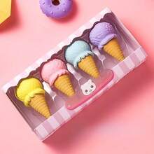 4 cục tẩy văn phòng phẩm hoạt hình sáng tạo, thiết kế hình món tráng miệng và bánh mì kẹp thịt sống động như thật, đồ dùng học tập, quà tặng cho trẻ em. - Cục tẩy - Xem 13